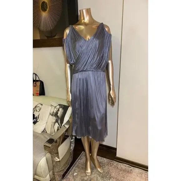 Alexander McQueen Vintage Gray Ruffle Dress S/S 2007 (Size IT44)